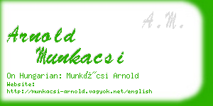 arnold munkacsi business card